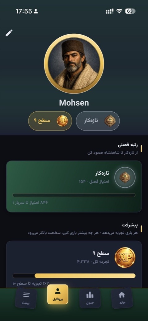 پروفایل و آمار بازیکن